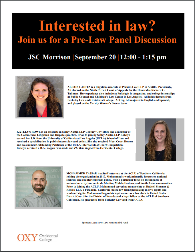 Image for Pre-Law Panel Discussion Event