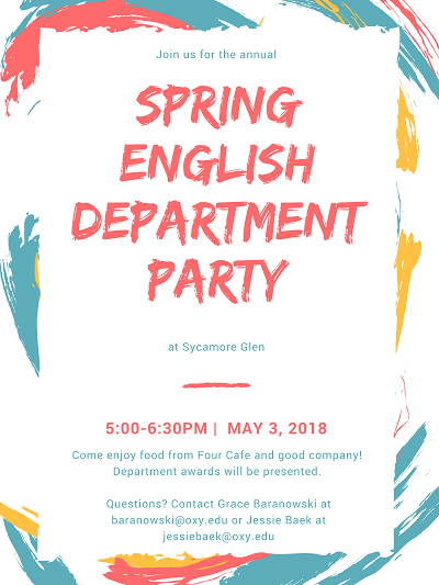 Image for 2018 English Department Spring Party Event