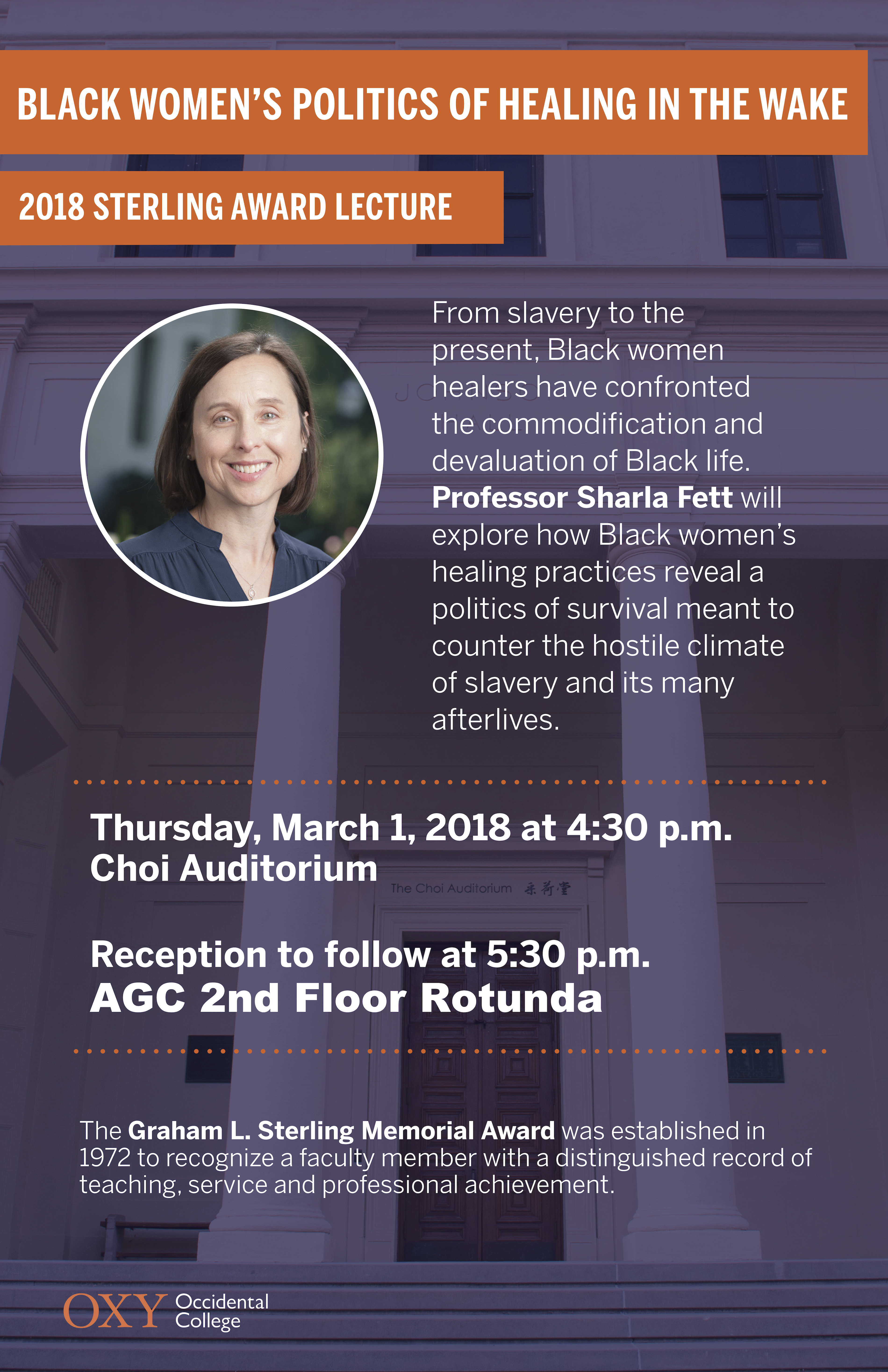 Image for 2018 Sterling Award Lecture: Sharla Fett Event