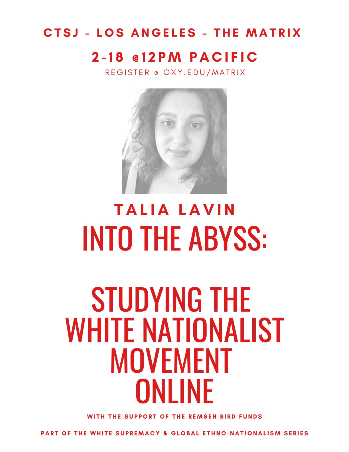 Talia Lavin Studying White Supremacy CTSJ Talia Lavin