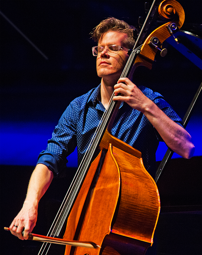 Ted Botsford playing the double bass