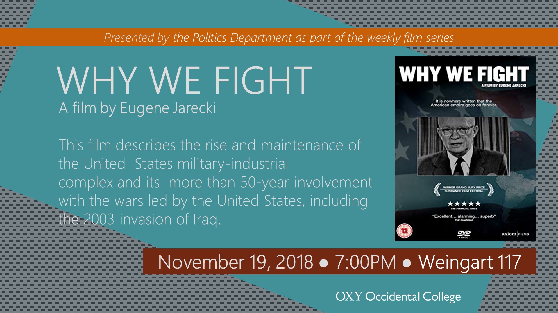 Image for "Why We Fight" A film by Eugene Jarecki Event