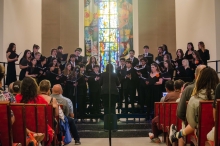 members of the Oxy Glee Club in Herrick Chapel