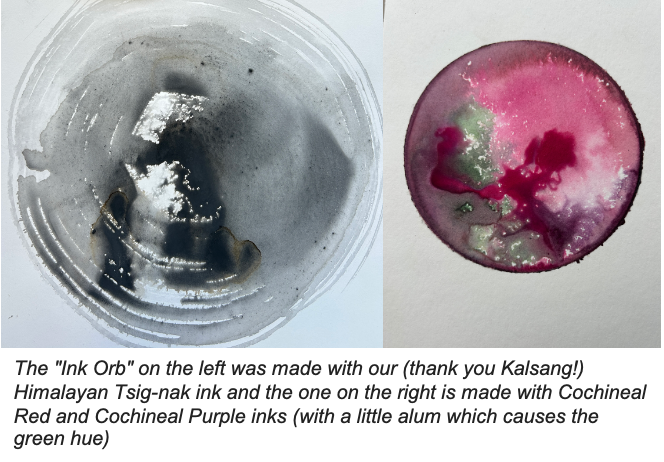 two different kinds of naturally made inks