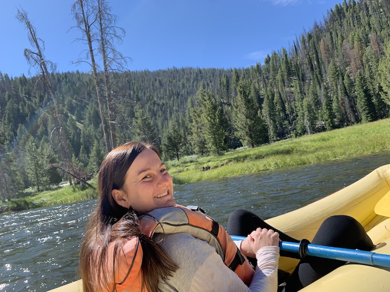 Kailee Browning in a kayak on a lake