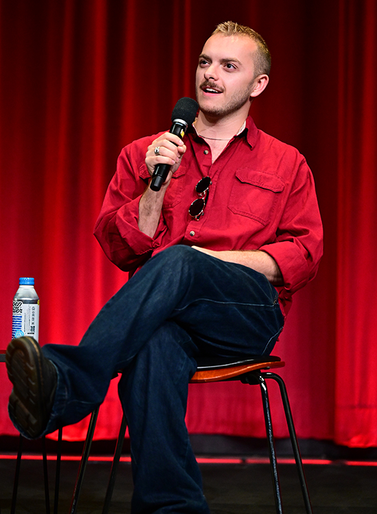 Tuttle at a screening of Blue Film.