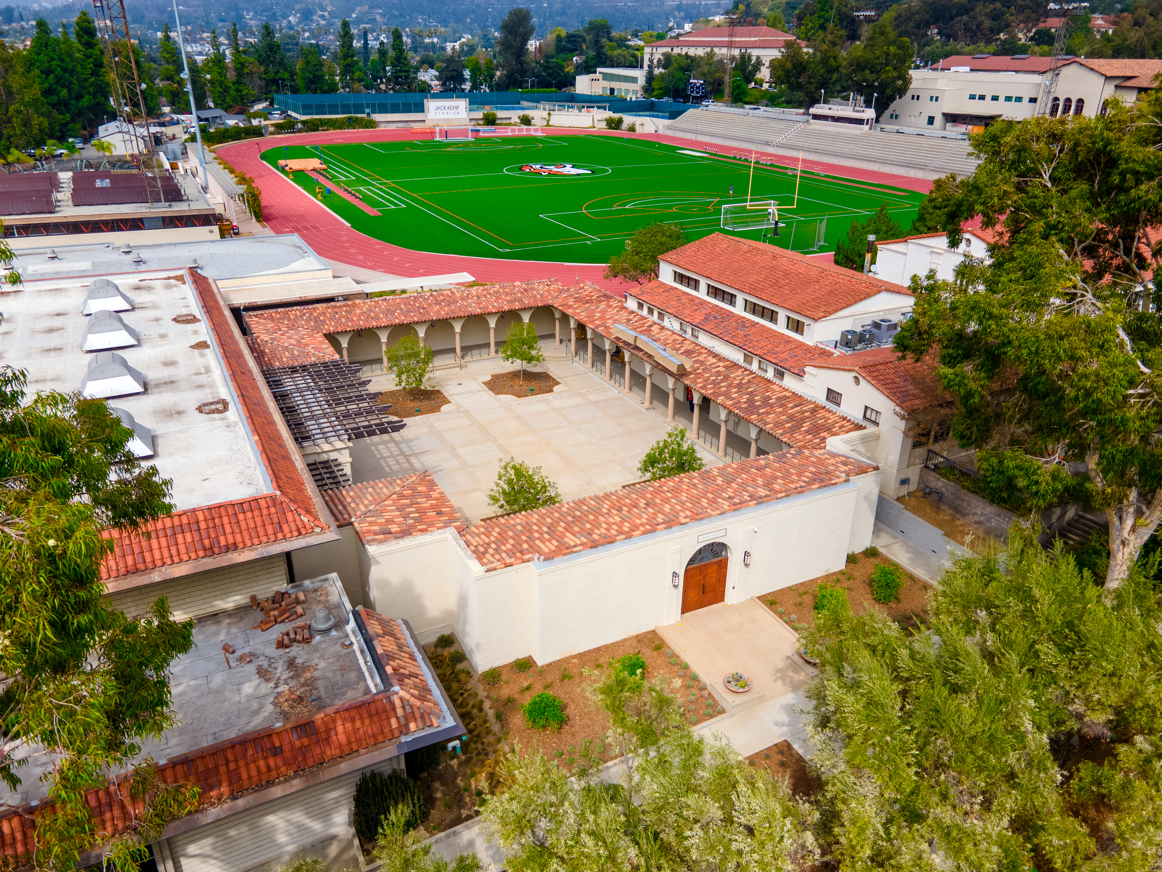 Occidental's new Cannon Plaza, foreground.