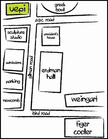 Campus map to UEP and UEPI Campus map to UEP and UEPI