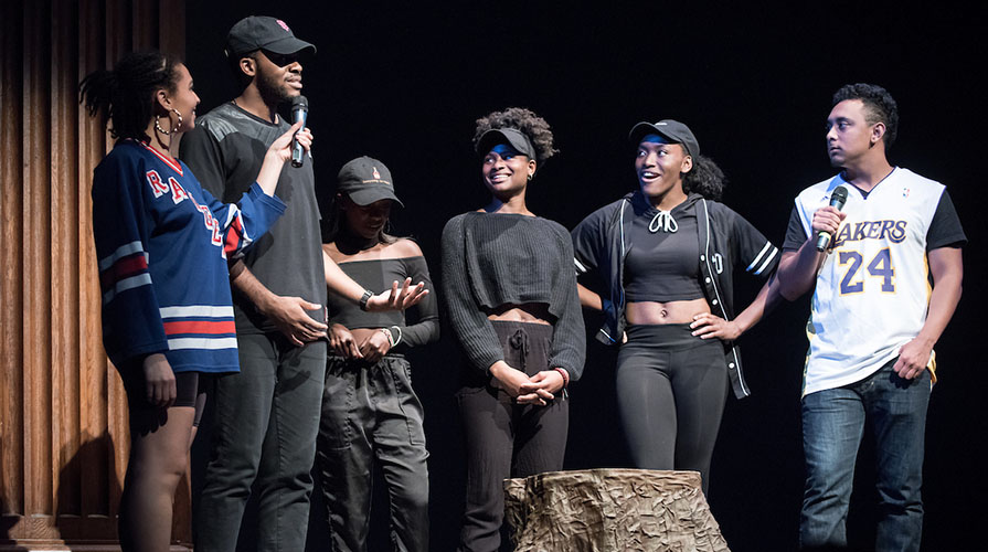 Oxy students at the Apollo Night performance