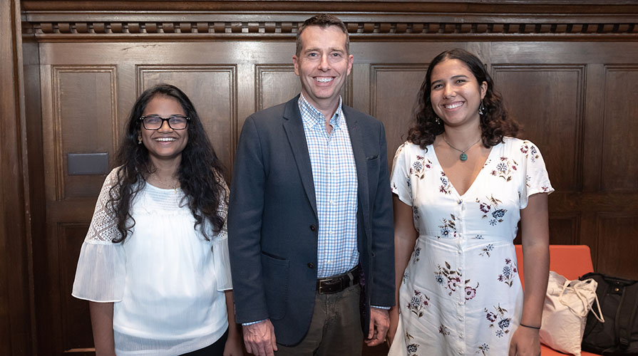 David Plouffe poses with the first group of Obama Scholars