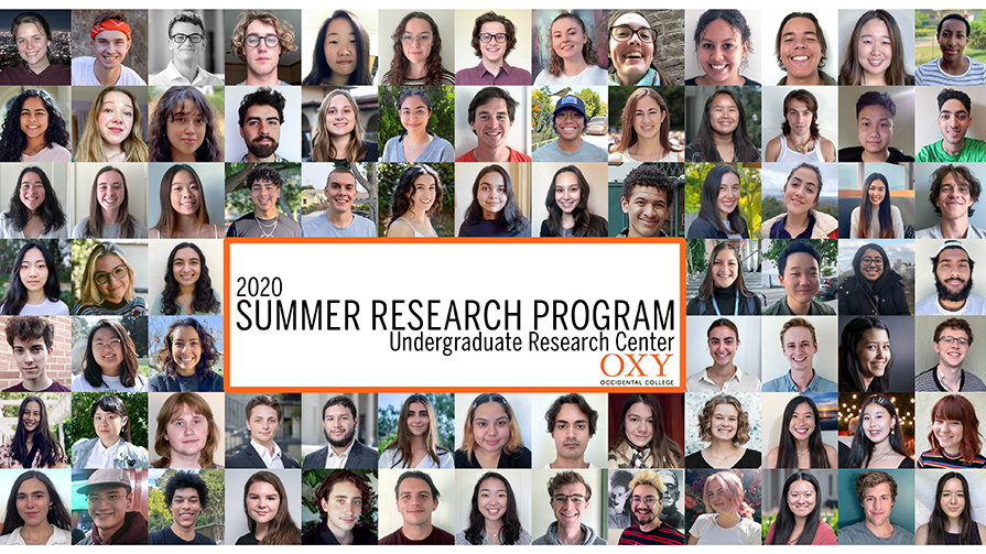 A collage of student researchers presenting in the 2020 Summer Research Conference