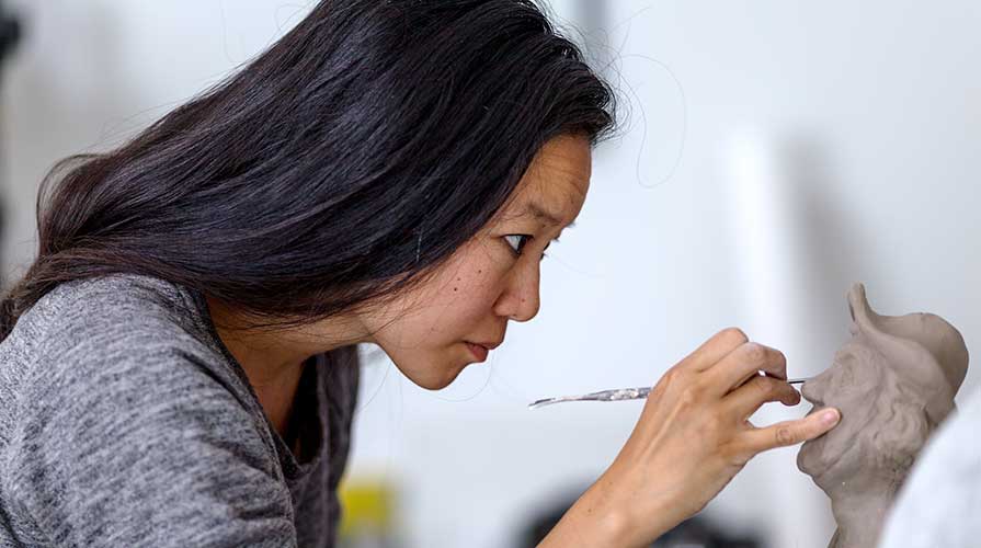 Wanlass Artist in Residence Candice Lin working