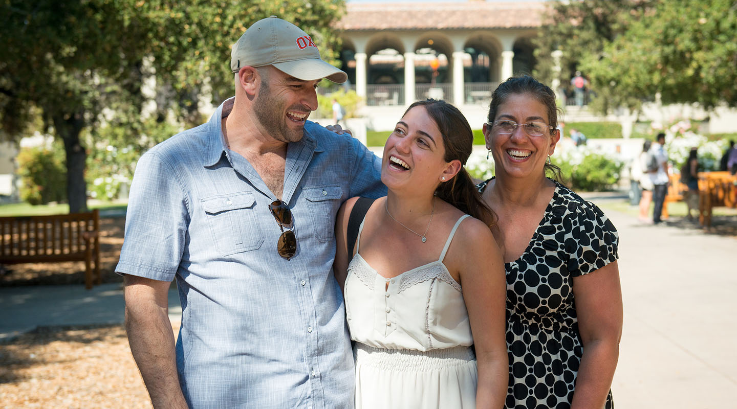 An Oxy student and her parents