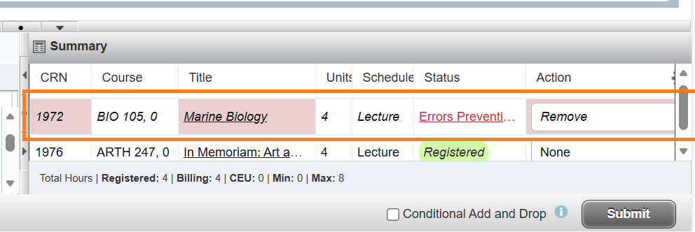 Instructional Screenshot Registration