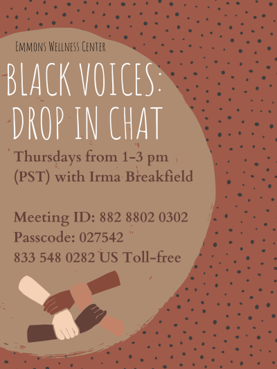Black Voices: Drop In Chat Poster Black Voices: Drop In Chat Poster