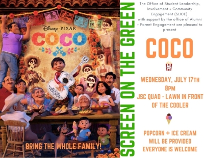Summer Screen on the Green presents Coco! Summer Screen on the Green presents Coco!