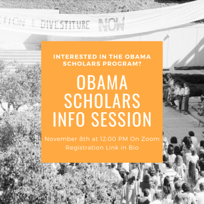Obama Scholars Info Session