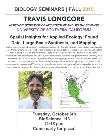 Image for Travis Longcore: Spatial Insights for Applied Ecology: Found Data, Large-Scale Synthesis, and Mapping