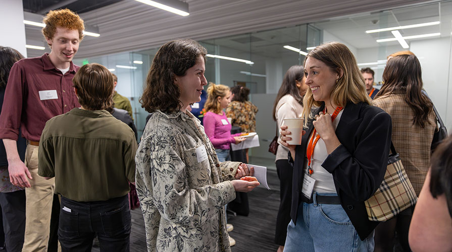 Occidental alumni at a career networking event