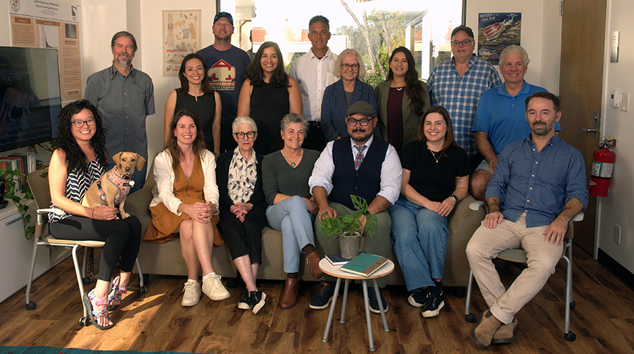 the Occidental College biology faculty, grouped for a fun and informal photo