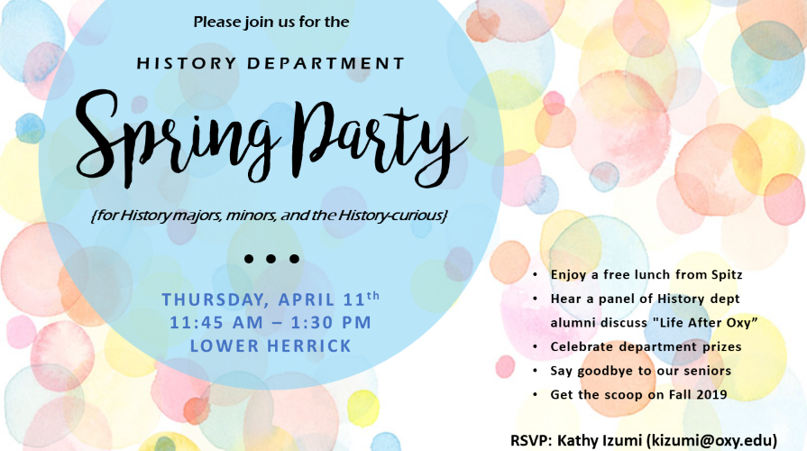 Spring Party poster with bubbles