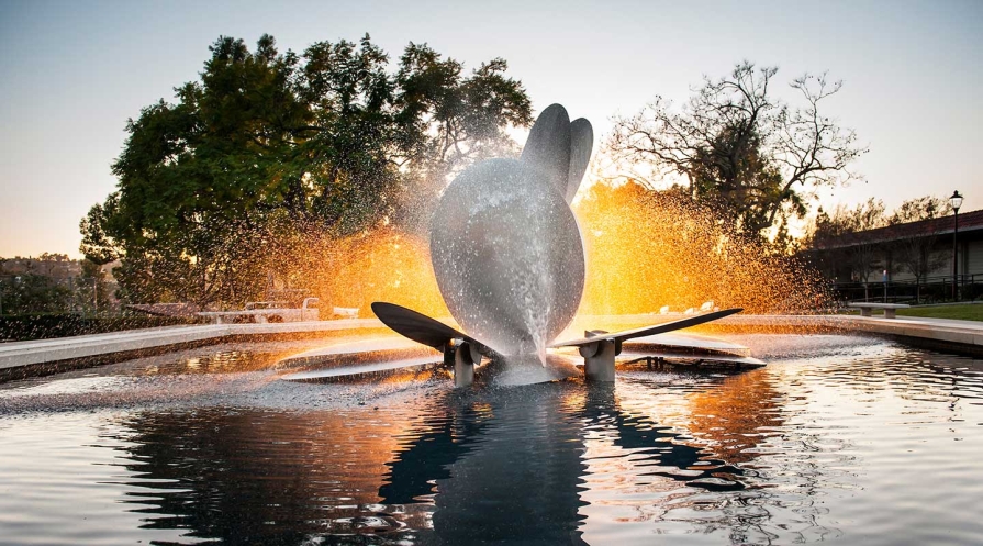 Gilman Fountain on Oxy's campus