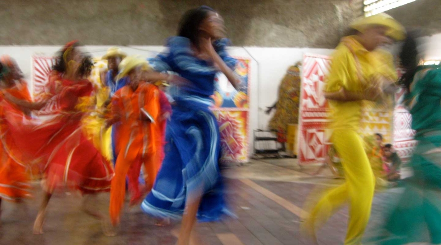 Latin American dancers performing