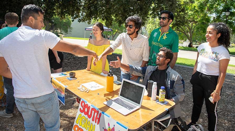 Students at the Oxy Involvement Fair