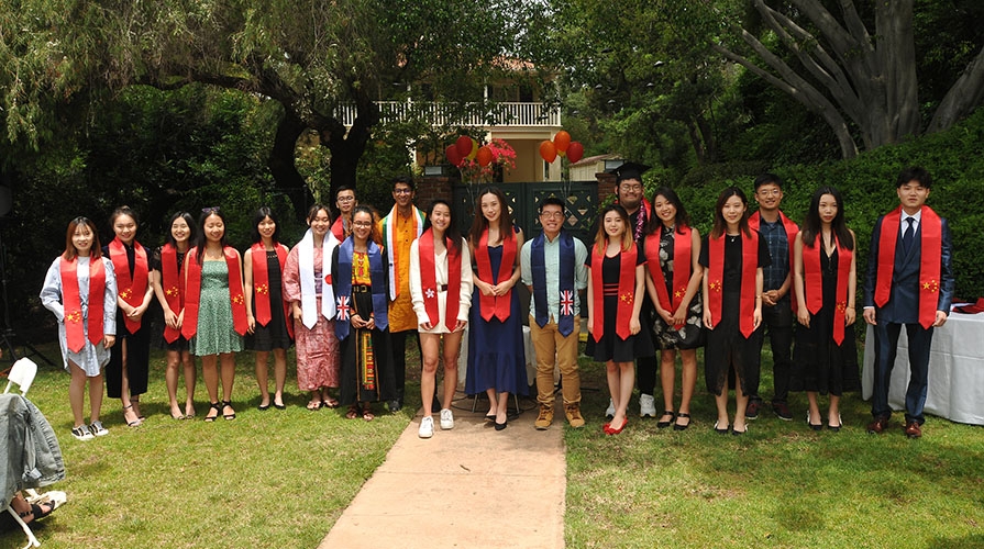 International students at 2019 graduation