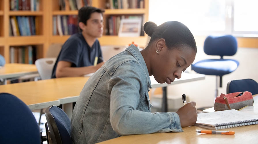 A physics student working