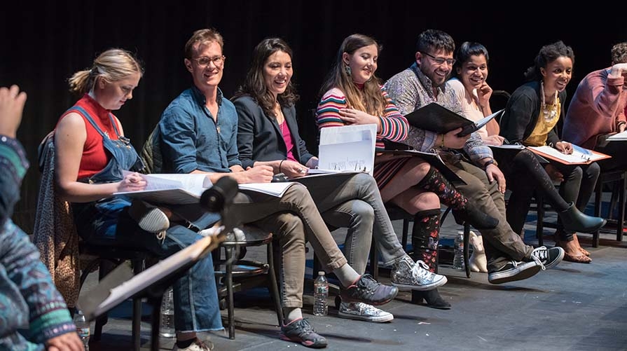Oxy Alum performing at the New Play Festival 2018
