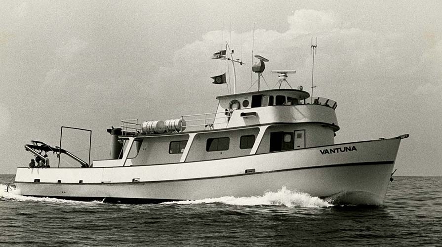 The Vantuna ship cruising off coast of Palos Verdes