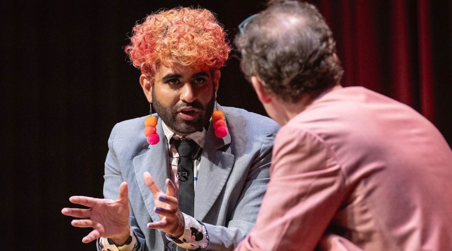 Writer, artist and non-binary activist ALOK at Occidental College on Oct. 3, 2023