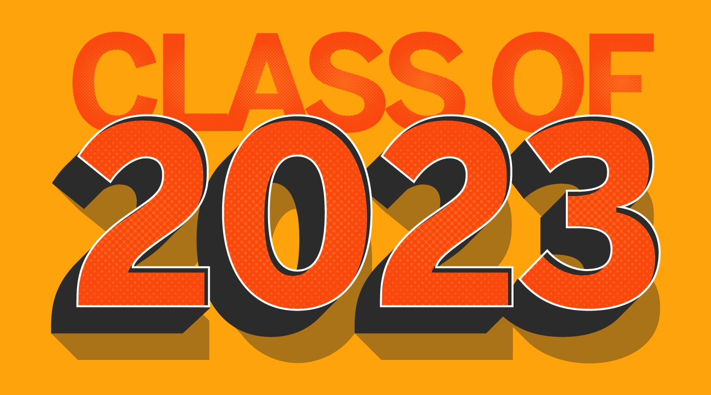 Class of 2023 banner with text