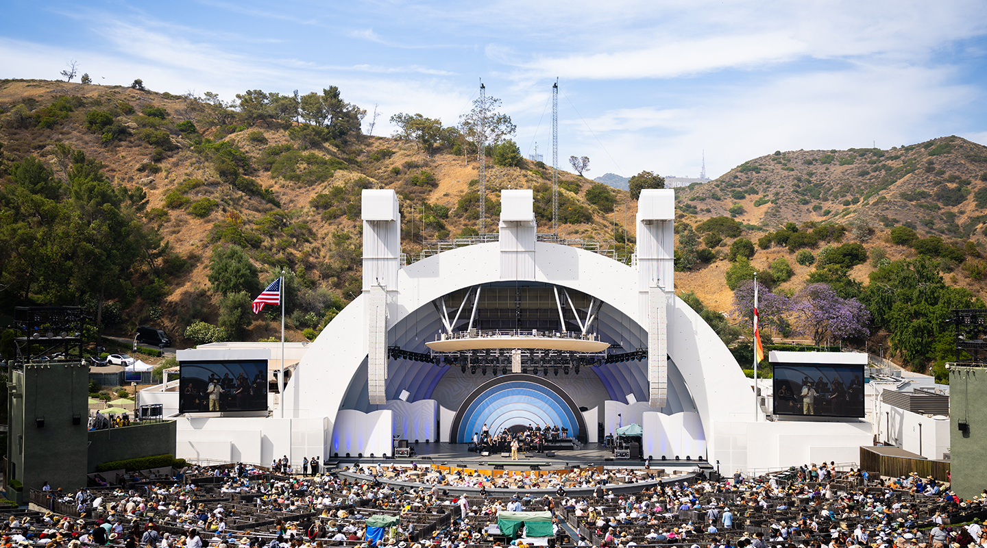 LA County High School for the Arts performs at Day 1 of the Blue Note Jazz Festival at the Hollywood Bowl on June 14, 2025.