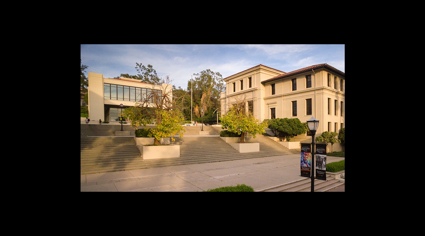 Front stairs to AGC building on campus