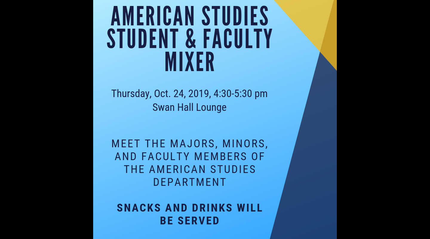 Flyer for American Studies Mixer