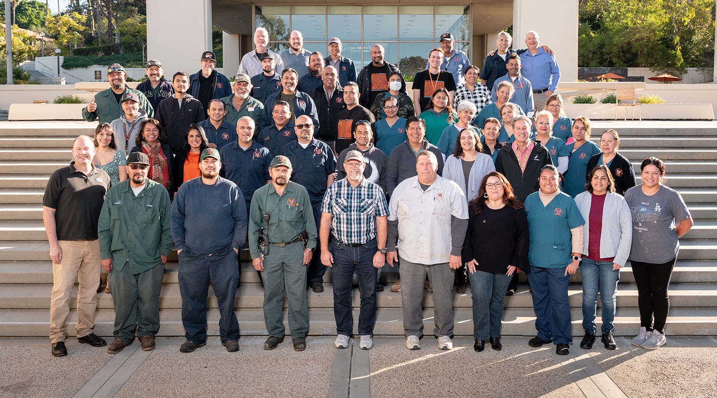 A group photo of the Facilities Managment staff