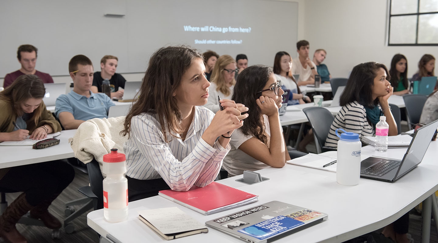 Attentive students in the classroom