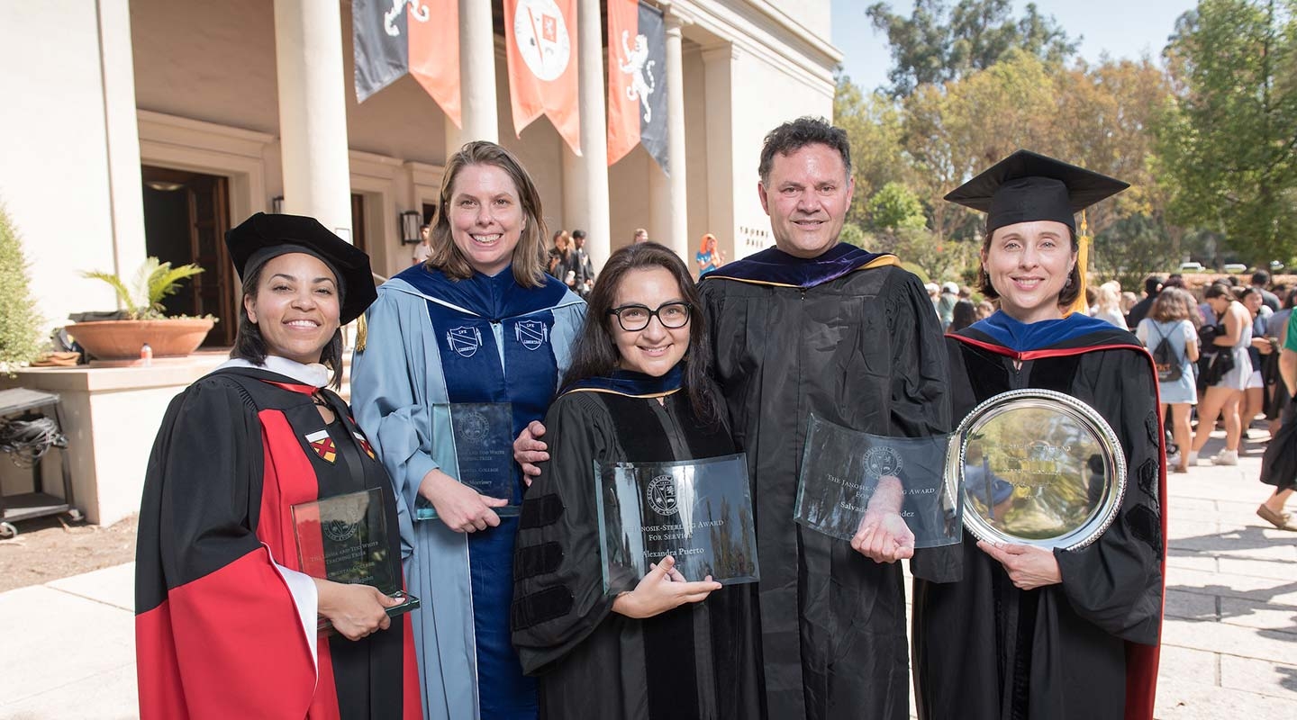 Faculty award recipients at the 2017 Convocation
