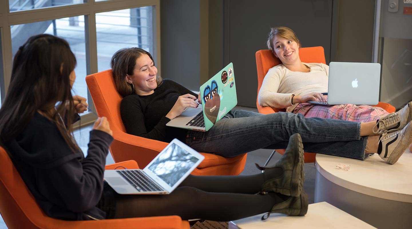 Students relax in the SAC