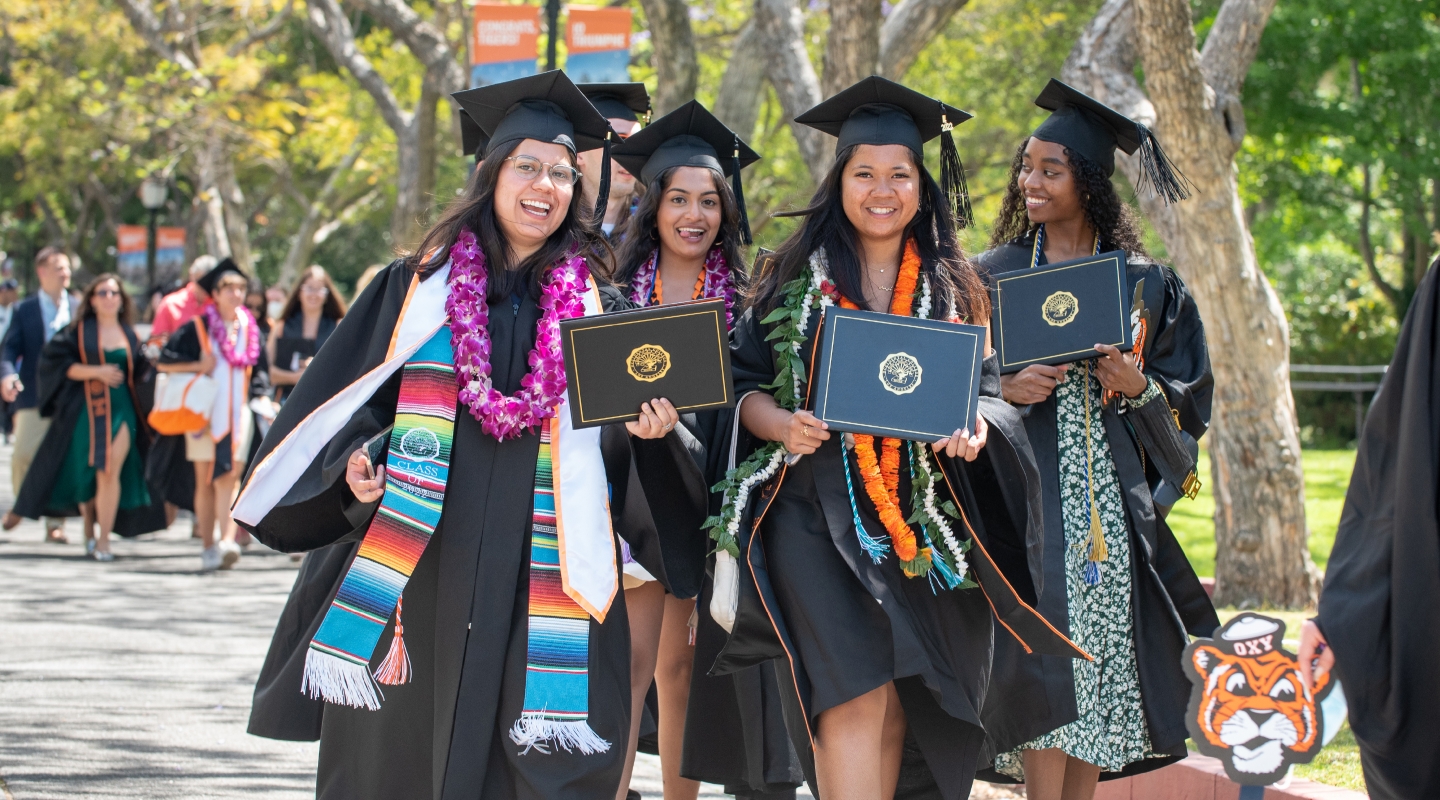 Graduating members of the Occidental College Class of 2022