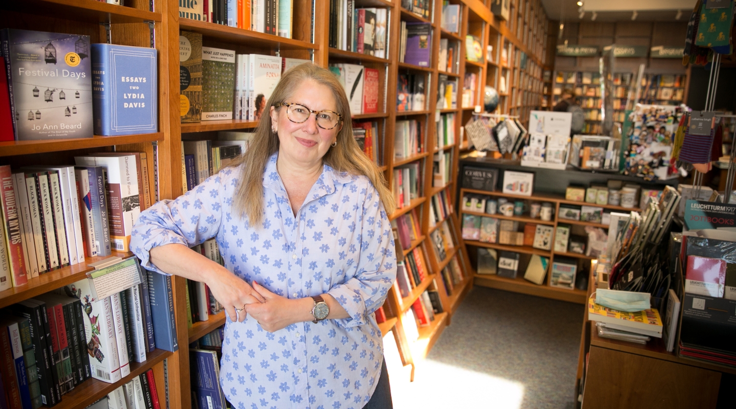 Author Susan Coll '81, photographed at Politics & Prose in Washington, D.C.