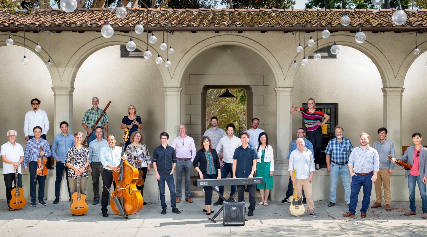 Twenty-five of the 53 personnel in Oxy’s Music Department.