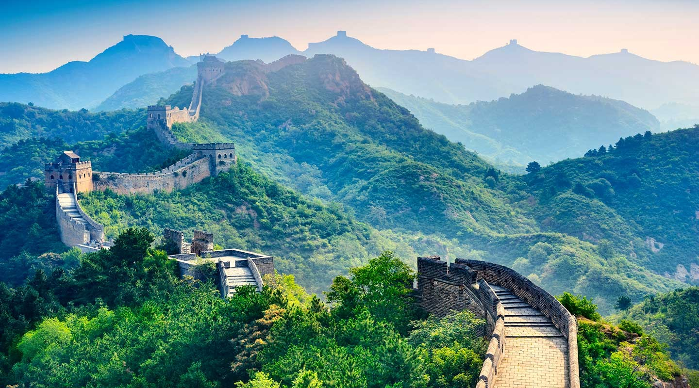 A view of the Great Wall of China, representing the Chinese Studies program at Occidental College (Oxy).