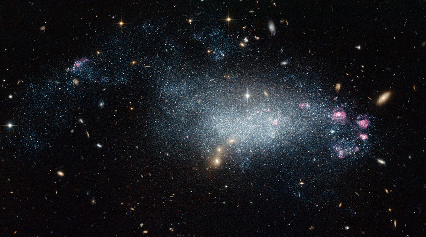 A dwarf galaxy in space
