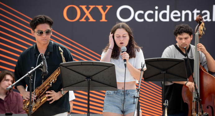 Students performing at concert