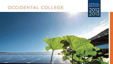 Cover of the 2012-2013 Occidental College Annual Report