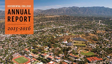 Cover of the 2015-2016 Occidental College Annual Report
