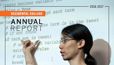 Cover of the 2016-2017 Occidental College Annual Report